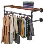 Industriële Muur Kledingrek met Plank, Verzenden, Nieuw