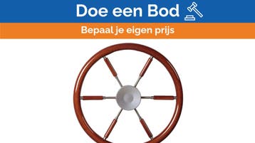 Bieden: Vetus KWL38 steering wheel with mahogany rim and sp, Ophalen of Verzenden, Nieuw, Overige typen, Zeilboot of Motorboot