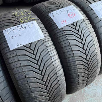 2 x Michelin CrossClimate 215-55-17 4 Seizoenbanden 6mm, 17 inch, Ophalen of Verzenden, All Season, Band(en)