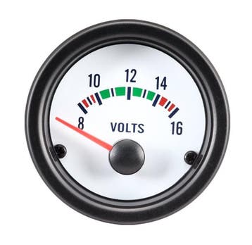 Performance Instrument Wit Voltage 8-16 Volt 52mm, Ophalen of Verzenden, Nieuw