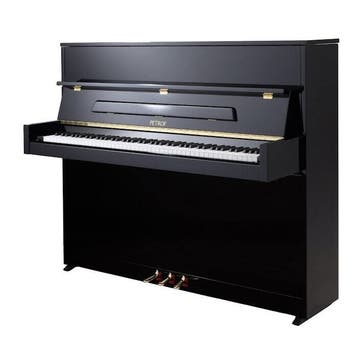 Petrof P 118 S1 PE messing piano, Nieuw, Zwart, Piano