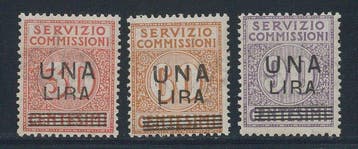 Koninkrijk Italië - Dienst Commissie - Overdrukken, complete, Gestempeld