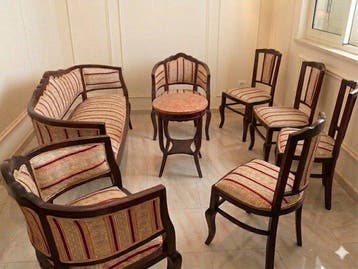 Zitgroep (8) - Hout, Marmer, Textiel, Antiek en Kunst