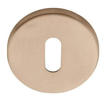 Sleutelplaatje Rond PVD licht brons, Verzenden, Nieuw
