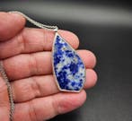 Lapis lazuli - Zilver - Hanger - Traanvorm