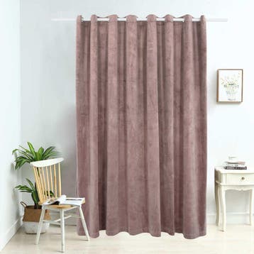vidaXL Gordijn verduisterend met ringen 290x245 cm fluweel, Verzenden, Nieuw, Roze