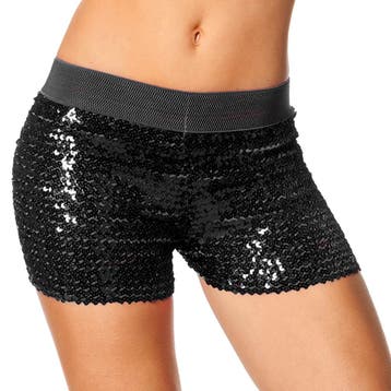 Hotpants met pailletten zwart dames - L-XL (38-40), Verzenden, Nieuw