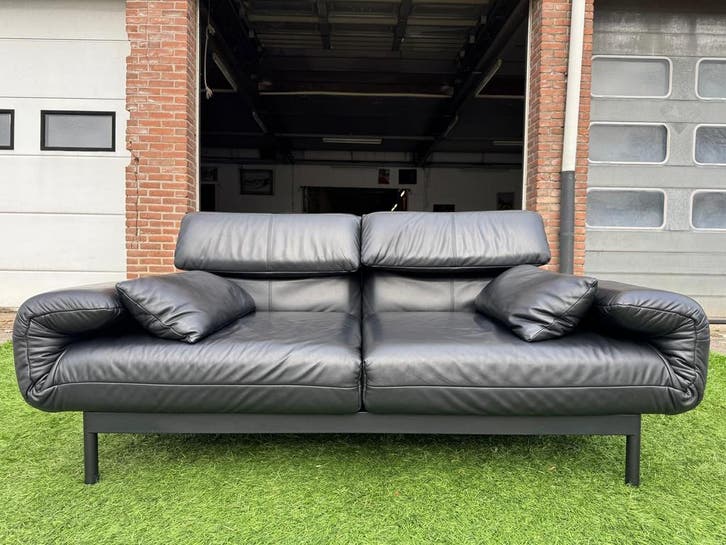 Rolf Benz PLURA multifunctionele design relax leren bank, Huis en Inrichting, Banken | Bankstellen, Rechte bank, Zo goed als nieuw