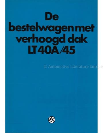 1980 VOLKSWAGEN LT BROCHURE NEDERLANDS, Nieuw, Volkswagen, Author