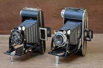 Agfa, Kodak BILLY-RECORD 6x9 Klapp Balgenkamera, Six-20, Nieuw