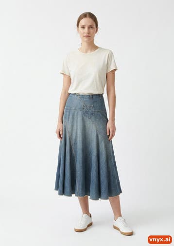 MIss Etam Spijkerrokken Dames maat WW34 / Long Blauw Vintage, Ophalen of Verzenden, Nieuw