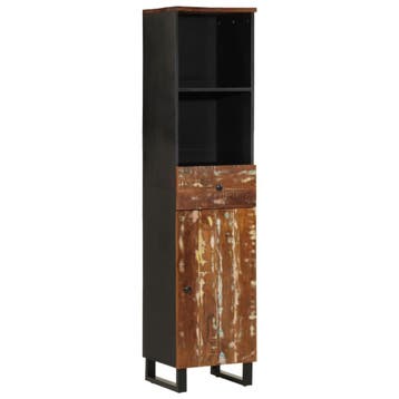 vidaXL Badkamerkast 38x33x160 cm massief recycled hout, Verzenden, Nieuw, (Half)hoge kast, 150 tot 200 cm
