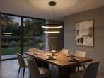 Veiling - Hanglamp Zand Zwart Trio Ring 50W LED CCT 3 Kleur, Nieuw