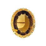 Gouden vintage hanger met bruin glas 14 krt, Ophalen of Verzenden, Nieuw