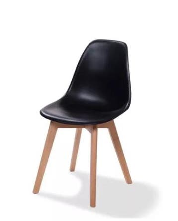 Keeve Stoel | Kunststof | 47x53x83 cm | Zwart, Verzenden, Nieuw in verpakking