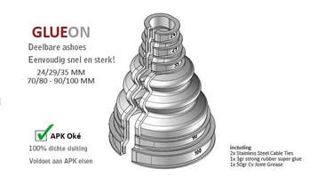 GlueOn deelbare ashoes set - Zwart - 90-100 mm, Ophalen of Verzenden, Nieuw