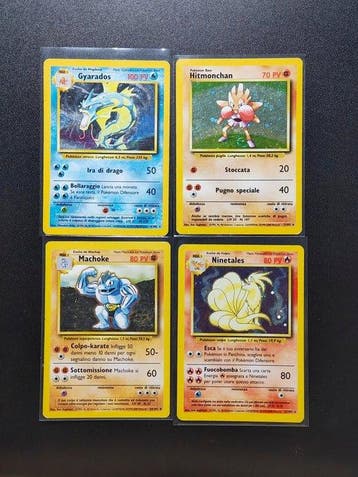 Pokémon - 4 Card - Ninetales Holo - Hitmonchan Holo -, Nieuw