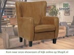 Leren fauteuil Hug - Kenia Brown (bruin) - Poten hout zwart, Huis en Inrichting, Fauteuils, Nieuw, Ophalen of Verzenden, 75 tot 100 cm