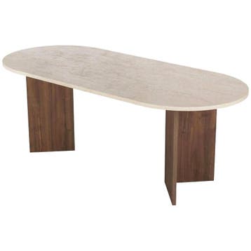 Evila Eettafel - Beige/Houtkleurig - Nieuw/Ongebruikt -, 50 tot 100 cm, Nieuw, Scandinavisch, Ophalen of Verzenden