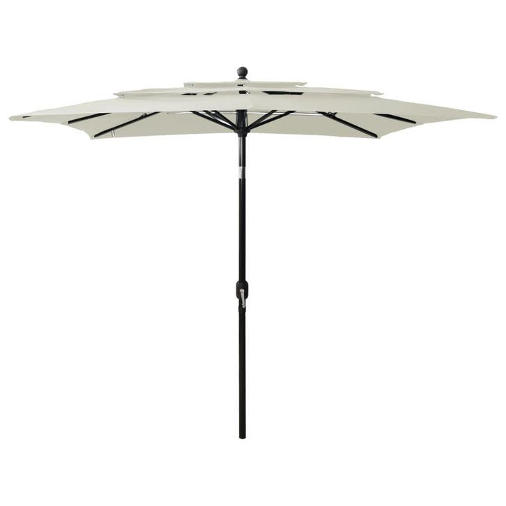 vidaXL Parasol 3-laags met aluminium paal 2,5x2,5 m, Tuin en Terras, Parasols, Nieuw, 2 tot 3 meter, Verzenden