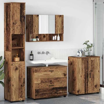 vidaXL Badkamermeubelset 4 st Oud Hout 35 x 30 x 192 cm, Verzenden, Nieuw, Overige typen
