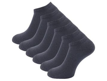 6 paar Badstof sneakersokken - SQOTTON® - Antraciet, Kleding | Heren, Verzenden, Nieuw