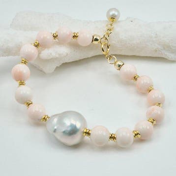 Koraal - Zilver, Verguld, Zonder reserveprijs - Armband -