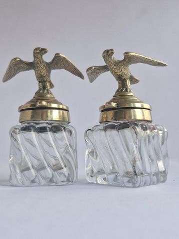 Late 19th Century - Inktbak - Glas, Messing