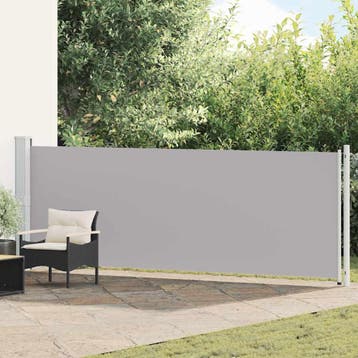 vidaXL Tuinscherm uittrekbaar 140x600 cm grijs, Tuin en Terras, Verzenden, Nieuw