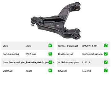 Draagarm Vooras links Buiten Onder Hyundai H350 2.5 CRDI, Verzenden, Nieuw, Hyundai