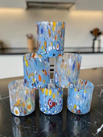 MurArt - MurArt - Drinkset (6) - Glas - Murrine Millefiori