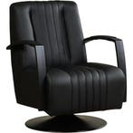 Set van 2 Leren draaifauteuils Galaxy - Hermes Nero (zwart), Huis en Inrichting, Nieuw, Ophalen of Verzenden, 50 tot 75 cm, Leer