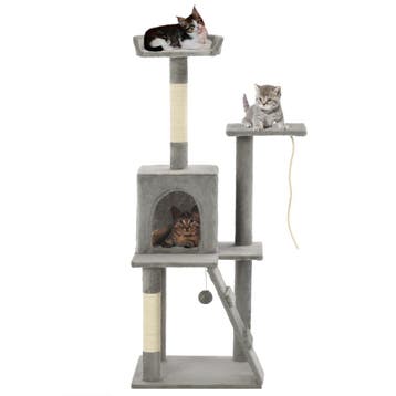 vidaXL Kattenkrabpaal met sisal krabpalen 120 cm grijs, Dieren en Toebehoren, Verzenden, Nieuw