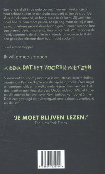 Ik denk dat het voorbij moet zijn 9789044632514 Iain Reid, Verzenden, Gelezen, Iain Reid
