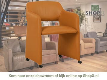 Leren eetkamerstoel Icon - Toledo Mandarin (oranje), Huis en Inrichting, Stoelen, Bohemian, Eigentijds, Industrieel, Klassiek, Modern, Retro, Romantisch, Scandinavisch, Vintage