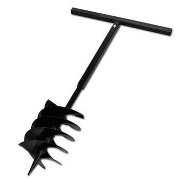 vidaXL Grondboor met handvat en schroefkop 200 mm (zwart), Verzenden, Nieuw