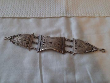 Zilver - Armband - Biedermeier Armband, Antiek en Kunst