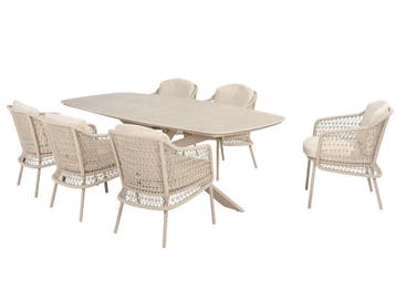 4 Seasons Outdoor Puccini tuinset latte met Prado tafel met, Ophalen of Verzenden, Nieuw