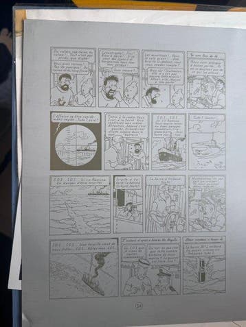 Imprimeur - 1 Original page - Tintin - Tintin - Hergé -, Boeken, Nieuw