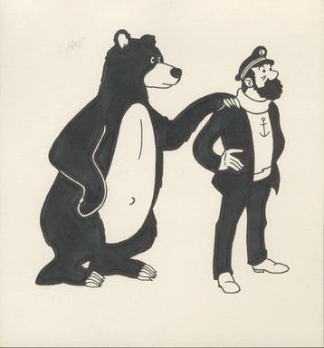 Studios Hergé - 1 Original drawing - Kuifje - Hallo, Boeken, Nieuw