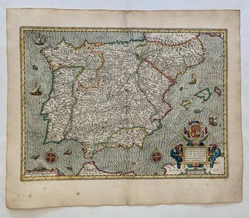Spanje - Portugal; G. Mercator/H. Hondius - Hispaniae Nova, Boeken, Nieuw