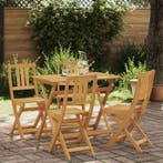 vidaXL Bistrostoelen voor buiten 4 pcs Naturel 40 x 42 x 85, Verzenden, Nieuw