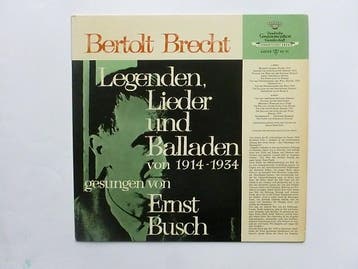 Ernst Busch singt Bertolt Brecht (LP), Ophalen of Verzenden, Zo goed als nieuw