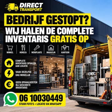Bedrijf Gestopt? | Complete Inventaris Gratis Ophalen