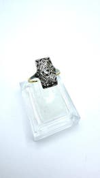 Zonder minimumprijs - Ring - 14 karaat Geel goud, Platina -, Sieraden, Tassen en Uiterlijk, Ringen, Nieuw