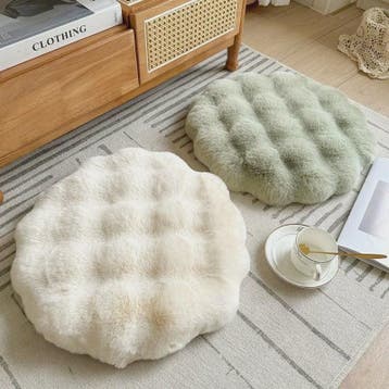 Luxe Pluche Zitkussen met Memory Foam - Rond, Zacht & Comfor, Verzenden, Nieuw in verpakking