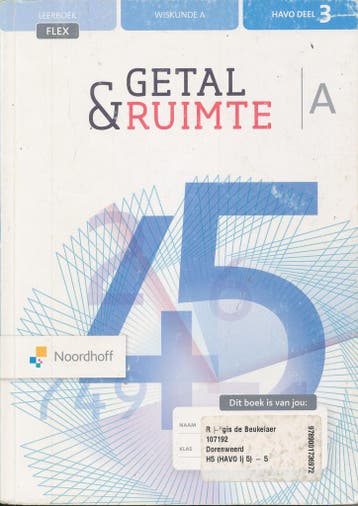Getal en Ruimte 12e editie Leerboek Flex 5A deel 3 HAVO, Verzenden, Nieuw