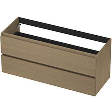 INK - Onderkast 2 Laden Greeploos met Houten Keerlijst -, Ophalen of Verzenden, Nieuw