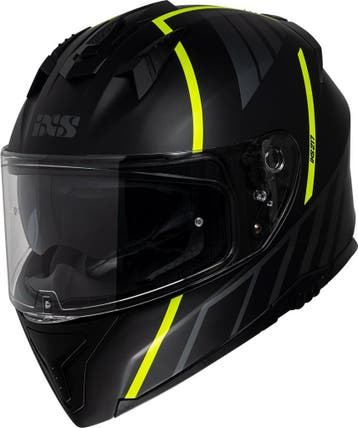 IXS iXS217 2.0 Mat Zwart Geel Integraalhelm, Motoren, Nieuw met kaartje, Overige merken, Heren, Verzenden