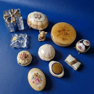 Limoges - Sieradendoos (11) - Onyx, Keramiek - Lot
